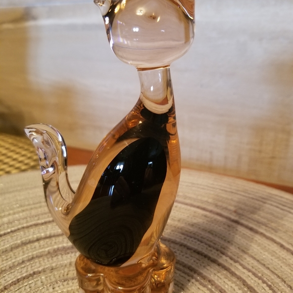 Vintage blown glass art cat - Picture 3 of 7